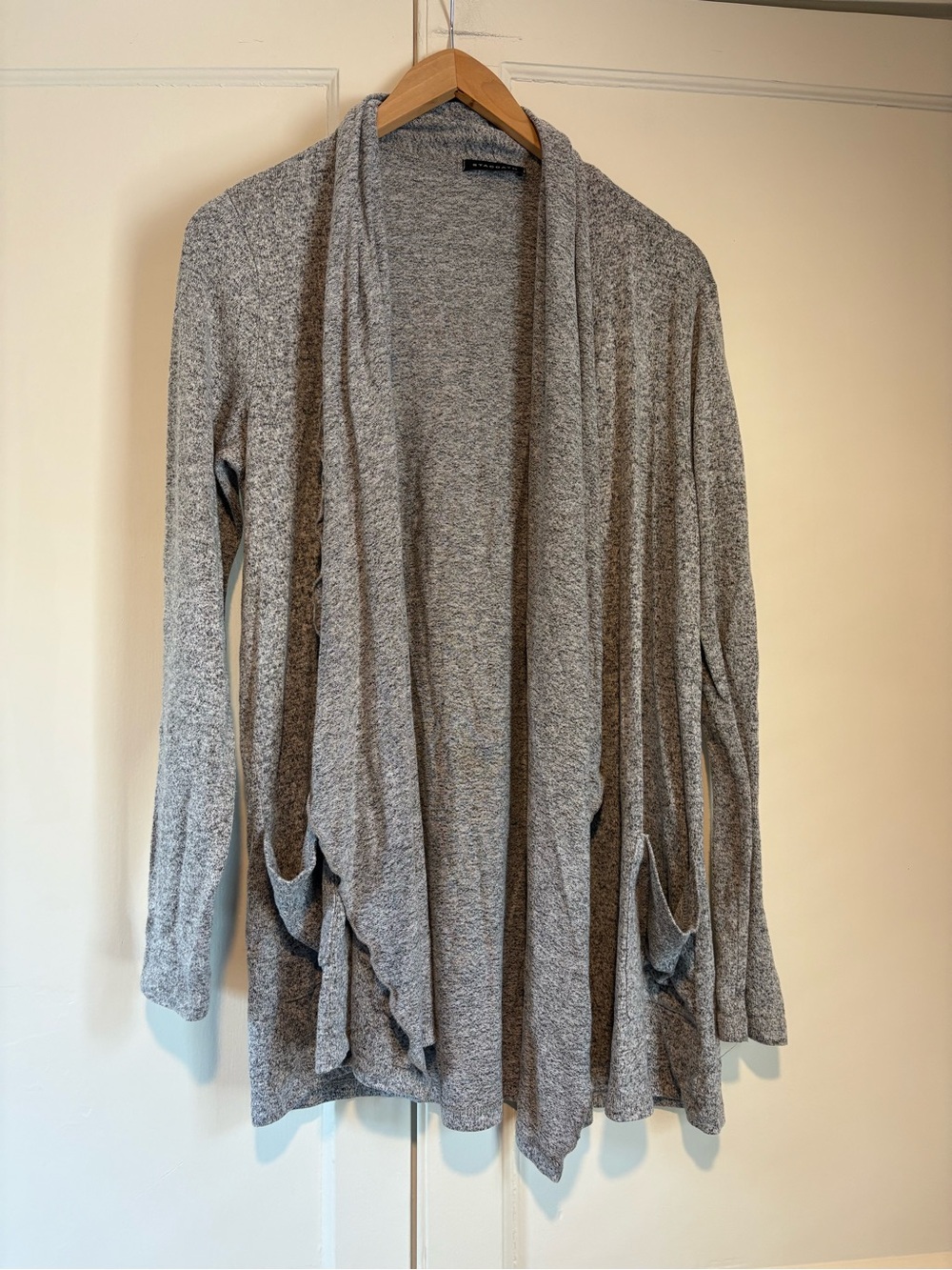 Staccato Lightweight Grey Drape Front Cardigan
